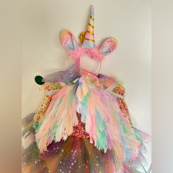 Girl unicorn dress with wings - Picture 2 of 6
